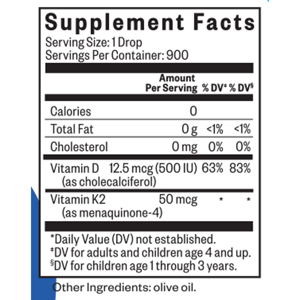 Vitamin D3 + K2 Drops