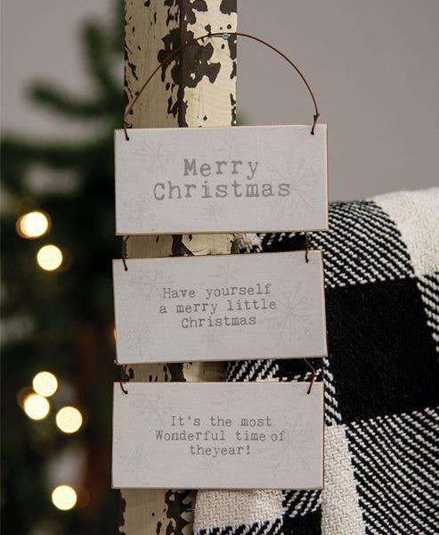 Merry Christmas Snowflake Christmas Ornament, 3 Assorted