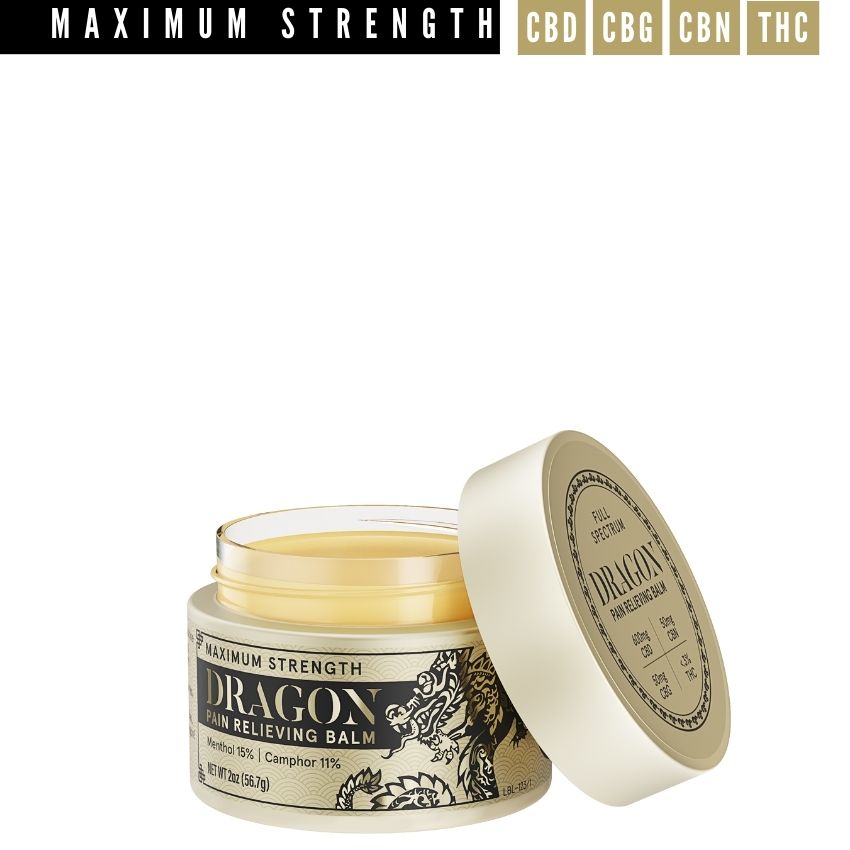 Dragon Pain Relief Balm, Maximum Strength Jar, 2 oz – Full Spectrum Formula