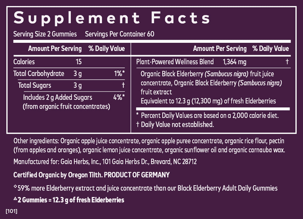 Black Elderberry Extra Strength Gummies (COG)