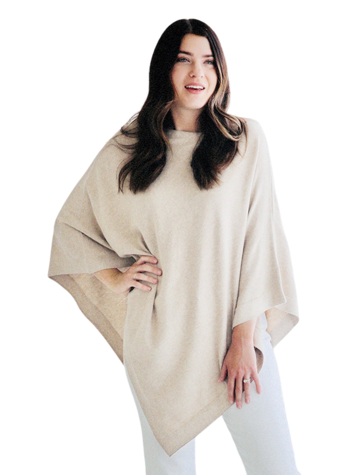 Women's Eco-Chic Poncho Sweater Knit Pullover (Organic)