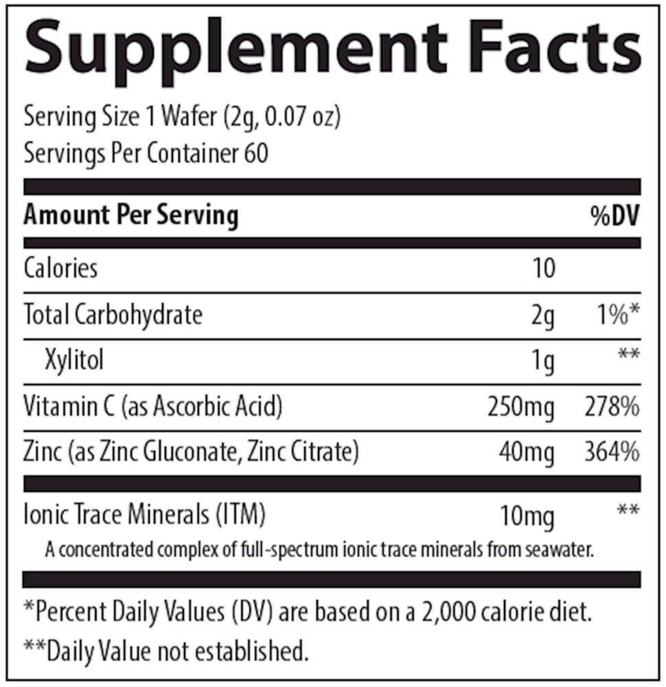 Zinc + Vitamin C Chewable - Raspberry