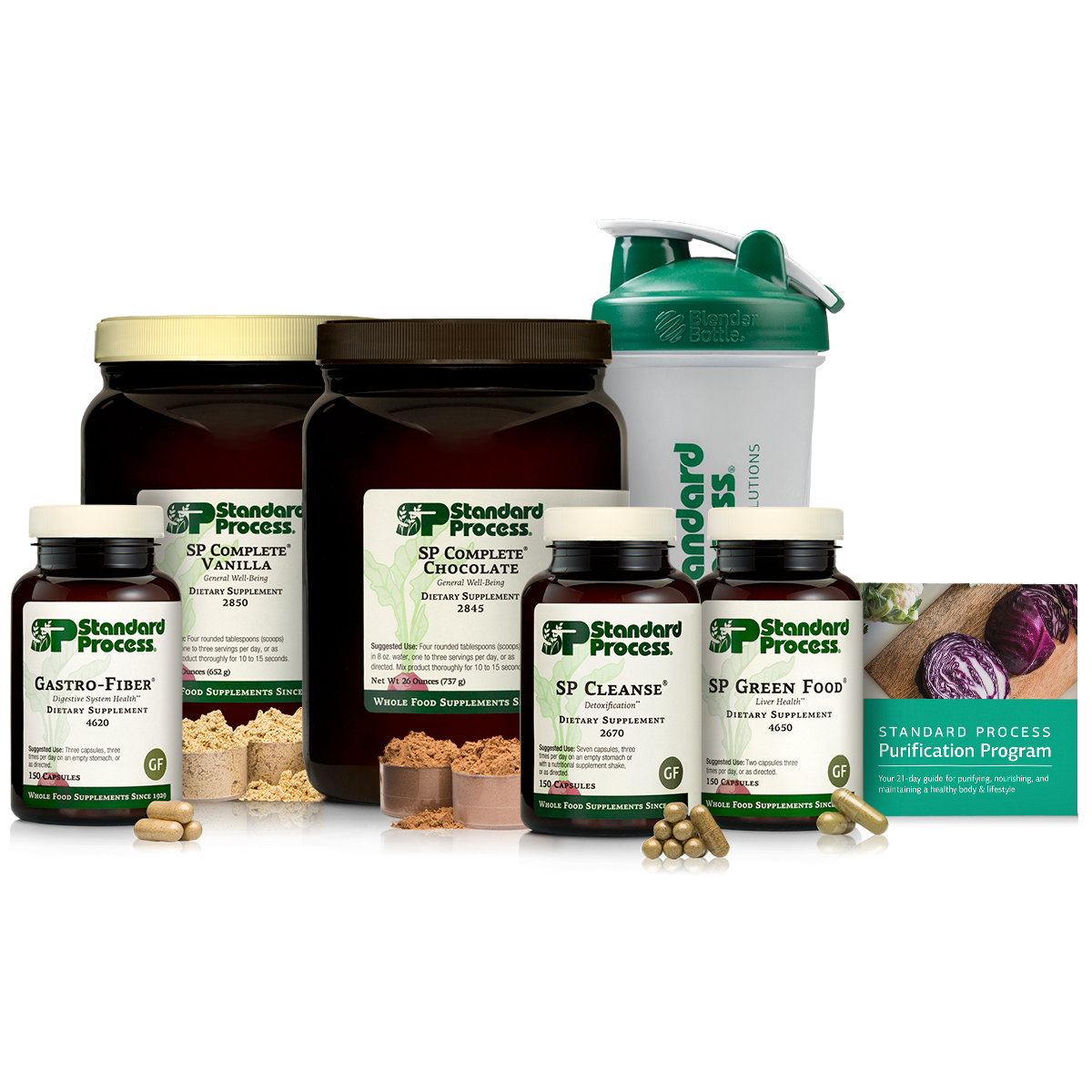Purification Product Kit with SP Complete Chocolate  SP Complete Vanilla & Gastro Fiber