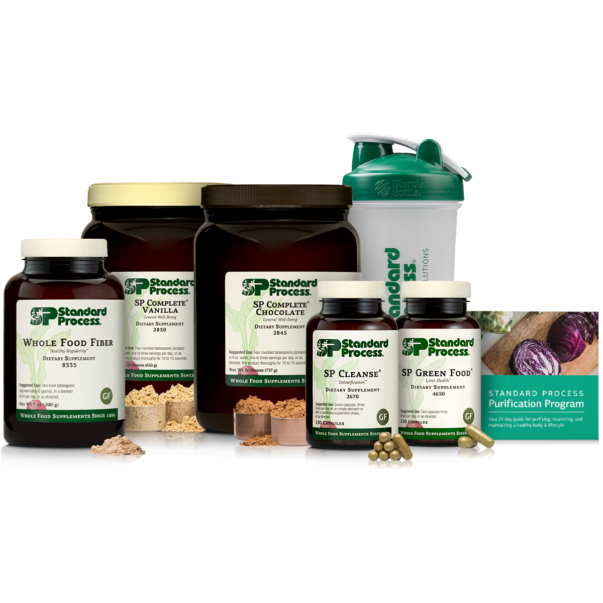 Purification Product Kit with SP Complete Chocolate  SP Complete Vanilla & Whole Food Fiber