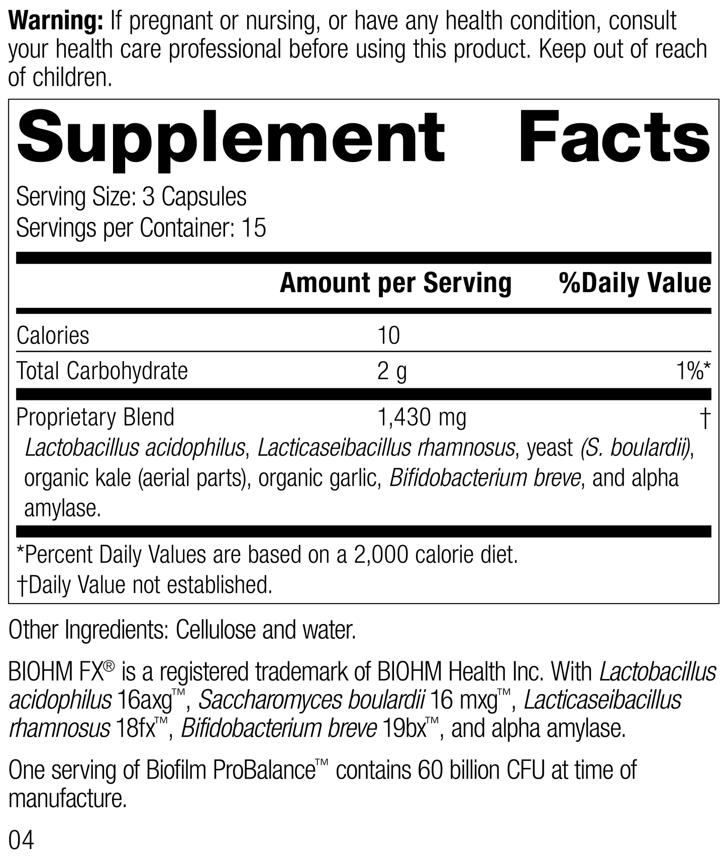 Biofilm ProBalance