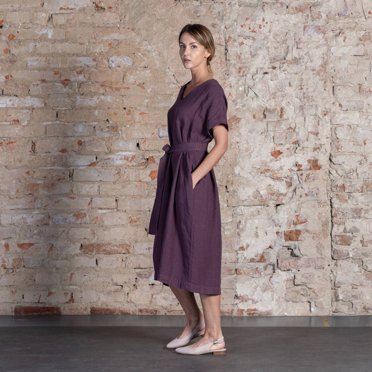 Organic 100% Linen Loose Dress Joelle