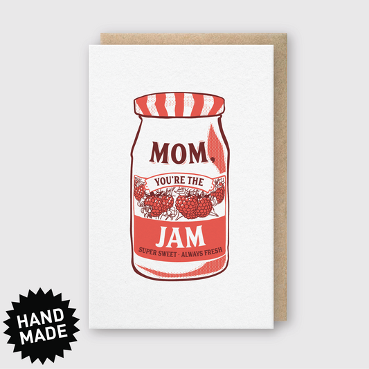Mom You're The Jam Letterpress Card