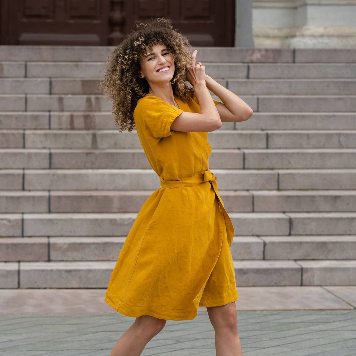 Organic 100% Linen Loose Dress Joelle