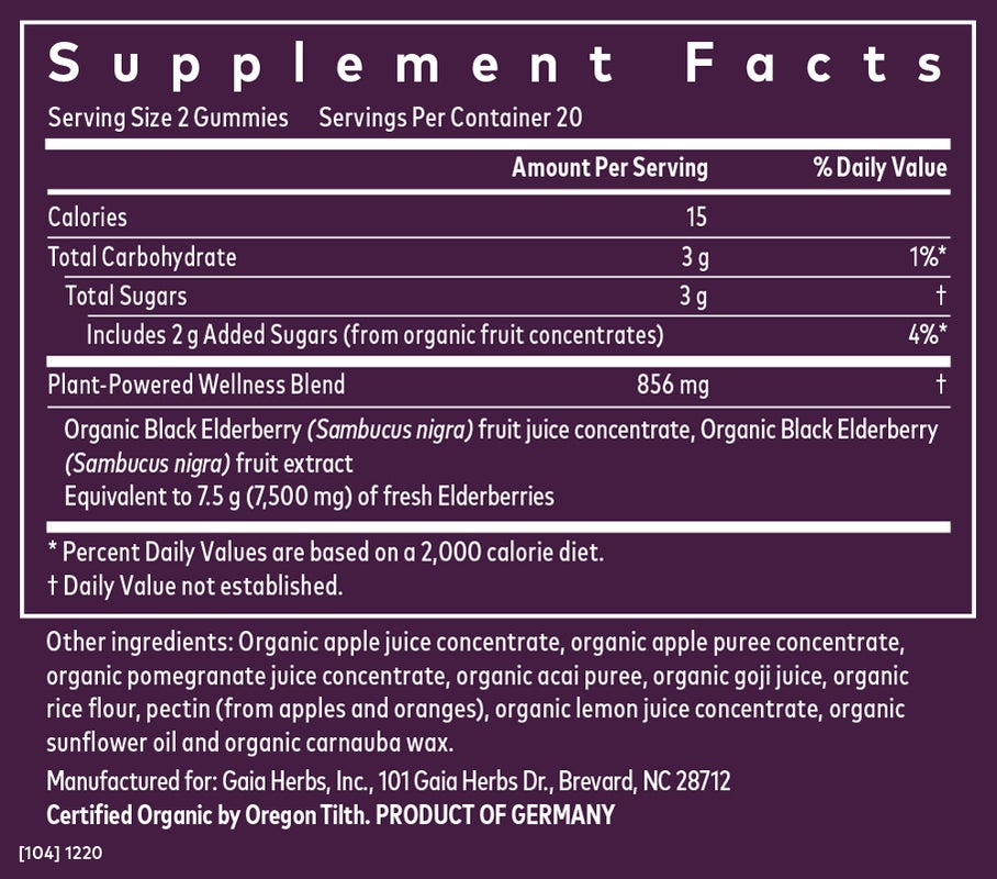 Black Elderberry Adult Daily Gummies (COG)