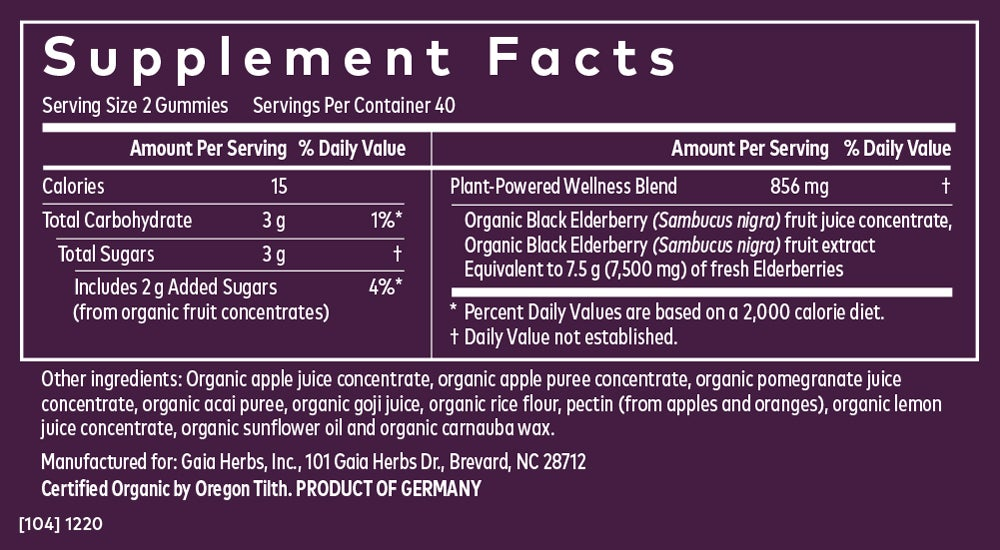 Black Elderberry Adult Daily Gummies (COG)
