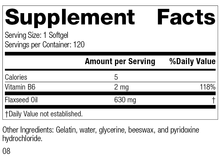 Flax Oil with B6  formerly known as Linum B6