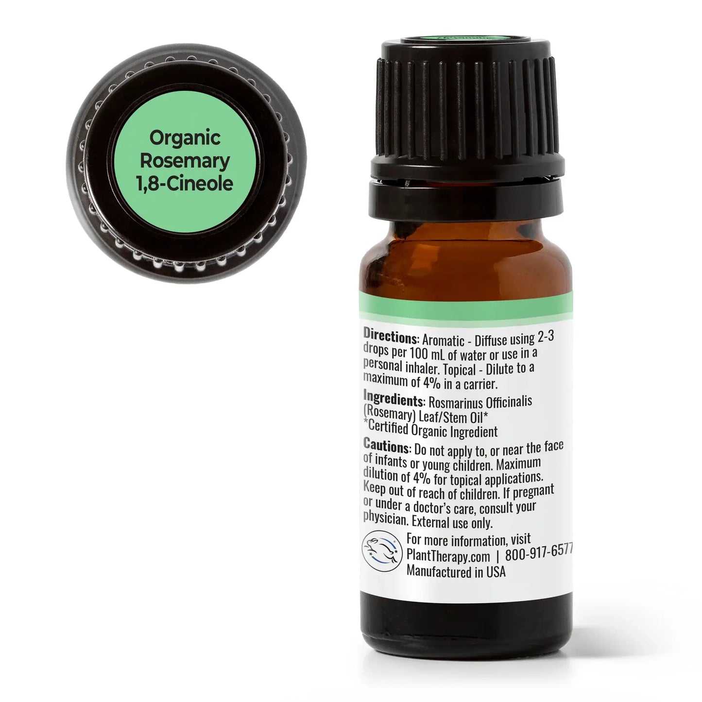 Organic Rosemary 1,8-Cineole Essential Oil 10 mL