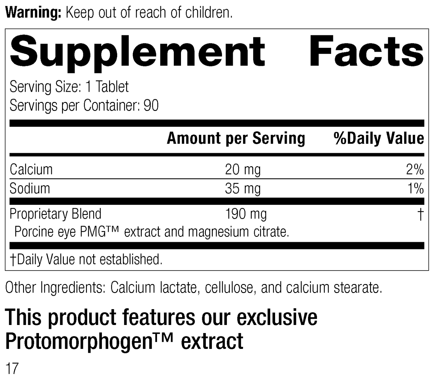 Oculotrophin PMG