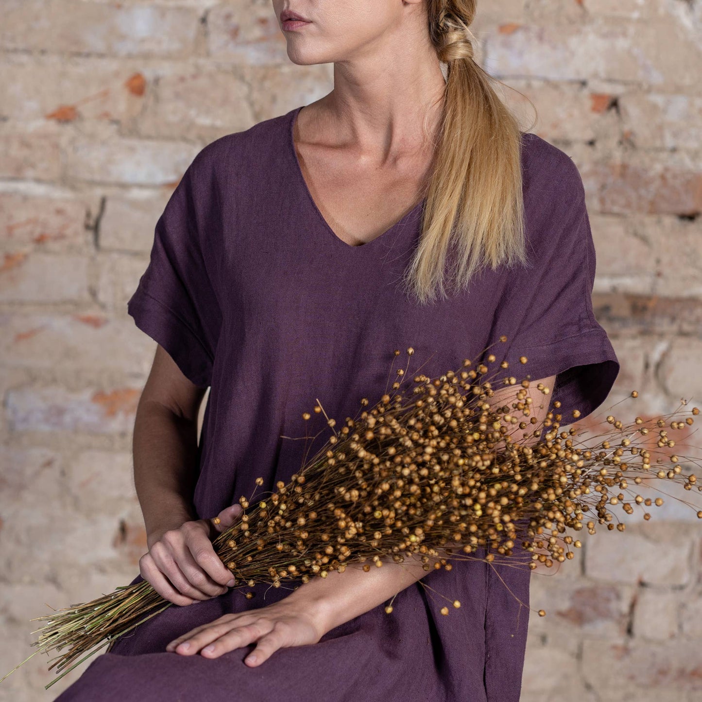 Organic 100% Linen Loose Dress Joelle