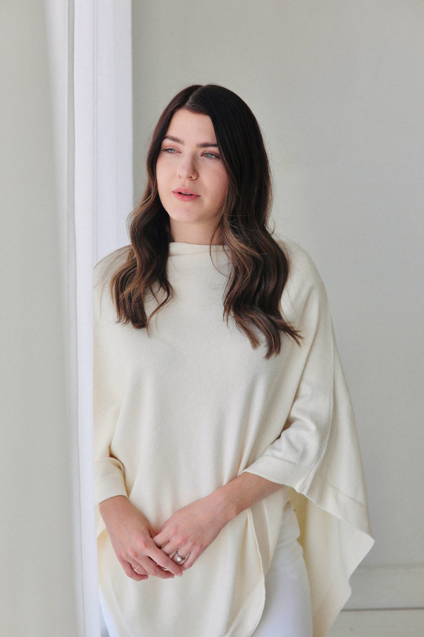 Women's Eco-Chic Poncho Sweater Knit Pullover (Organic)