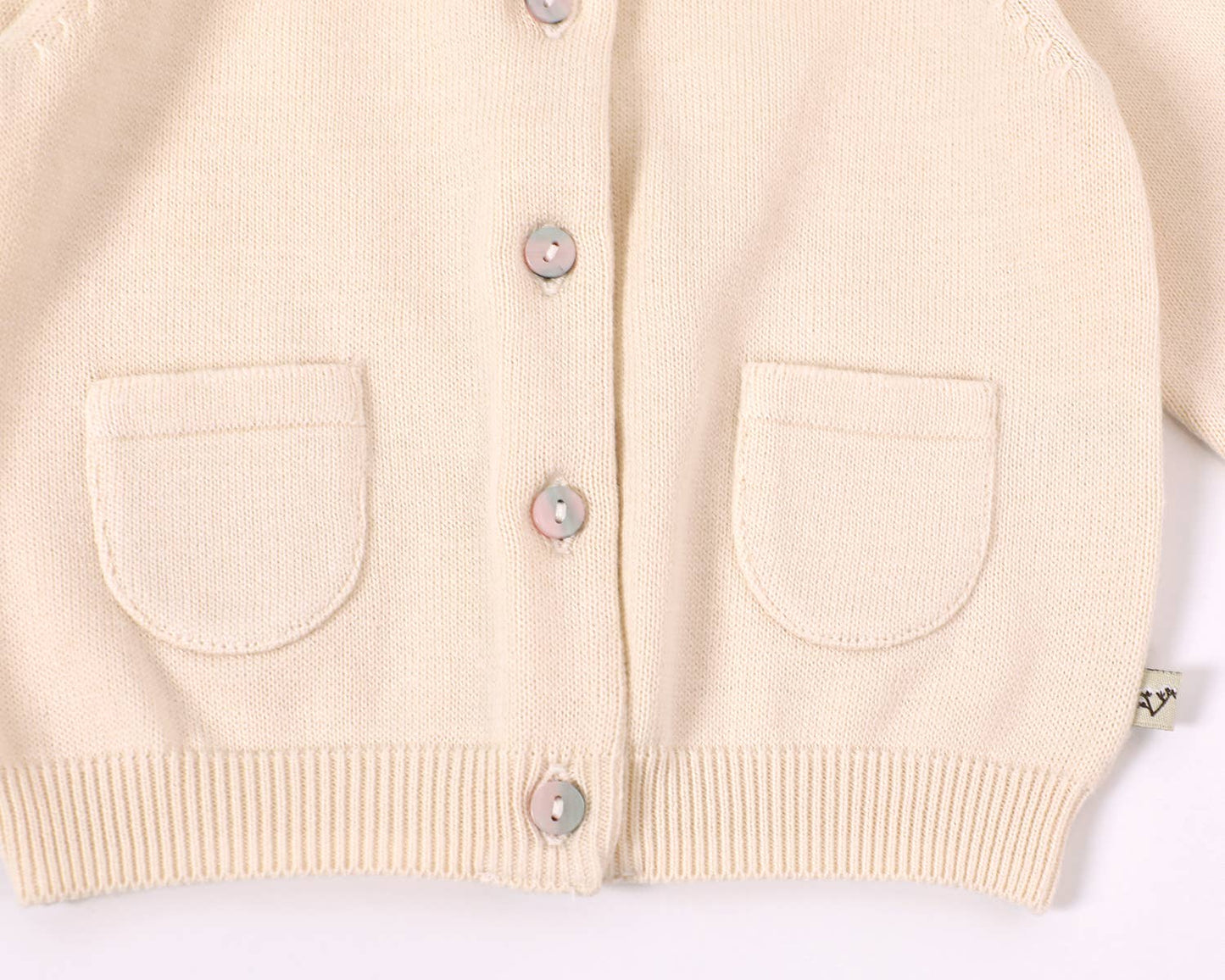 Milan Pastel Baby Button Cardigan Sweater (Organic Cotton)