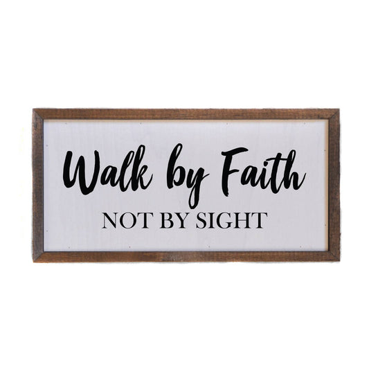 12x6 Walk By Faith Spiritual Wall Art