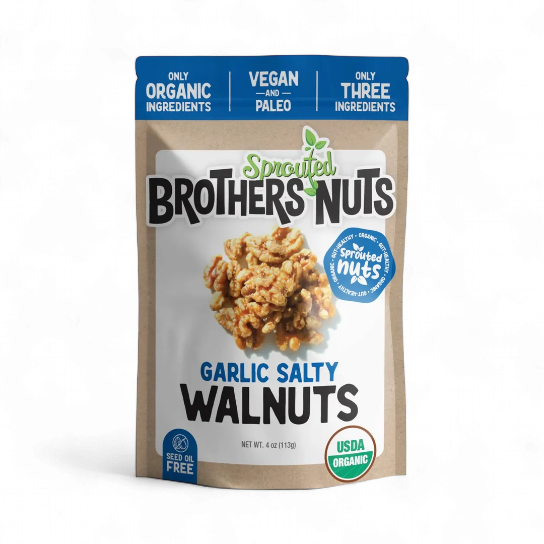 Organic Garlic Salty Sprouted Walnuts