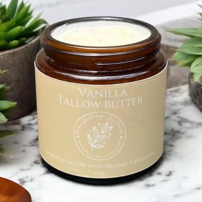 Vanilla Tallow Butter, Grassfed & Organic 4 oz.