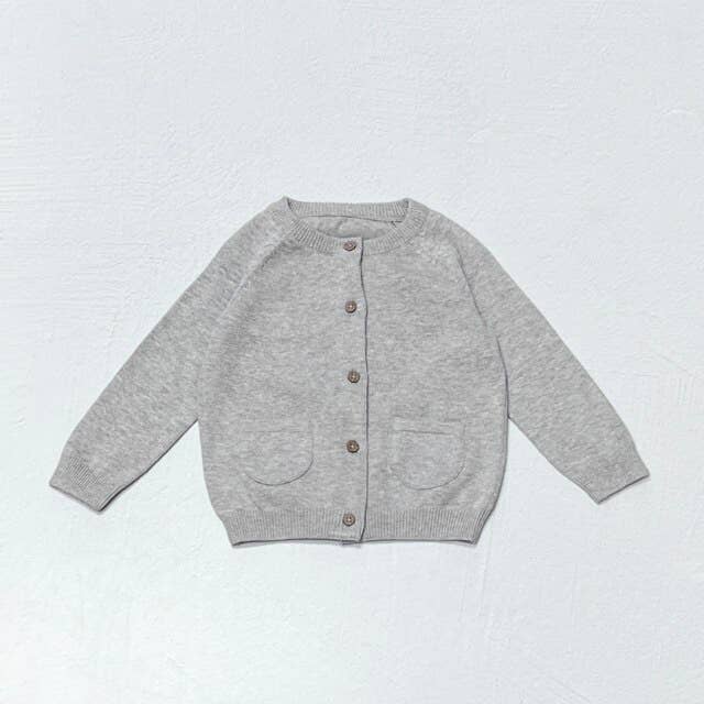 Milan Pastel Baby Button Cardigan Sweater (Organic Cotton)