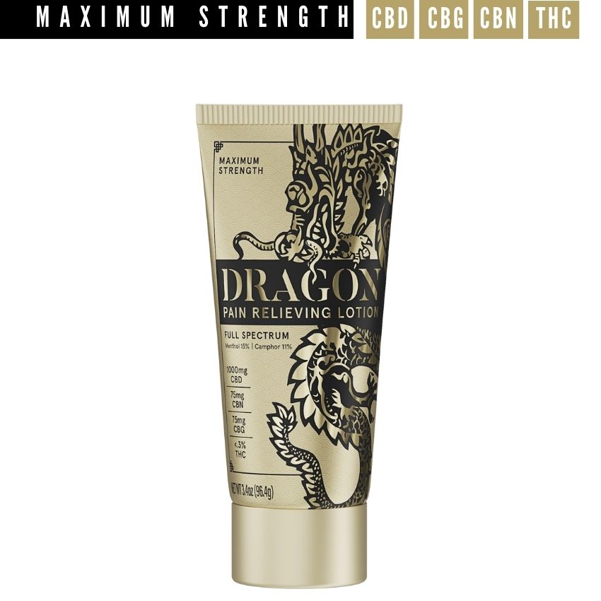 Dragon Pain Relief Lotion, Maximum Strength, 3.4 oz – Full Spectrum Formula