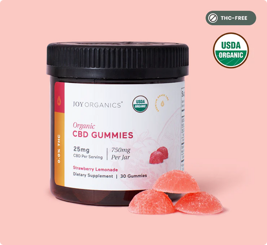 Organic CBD Gummies No THC (Strawberry Lemonade) Joy Organics
