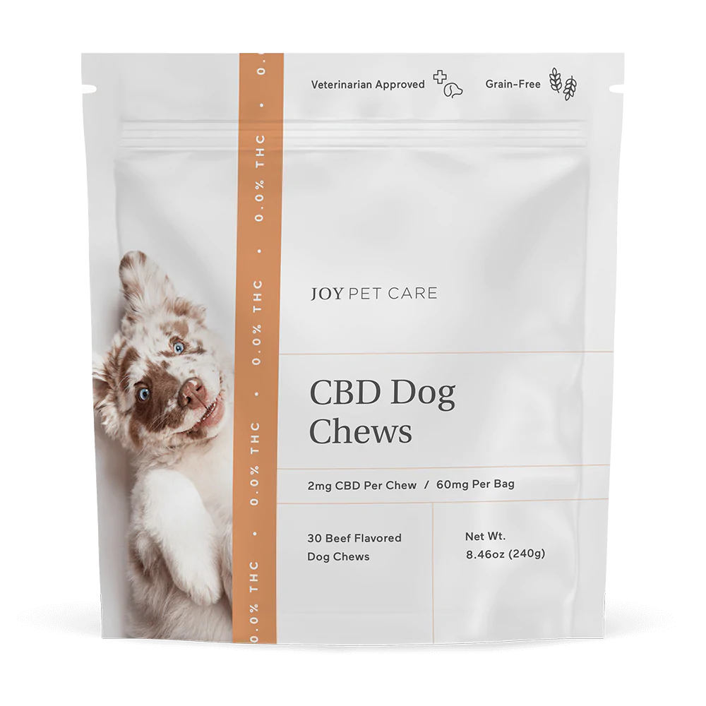 60mg CBD Dog Chews (2mg/Chew) Bacon Beef-Flavored (Qty 30)