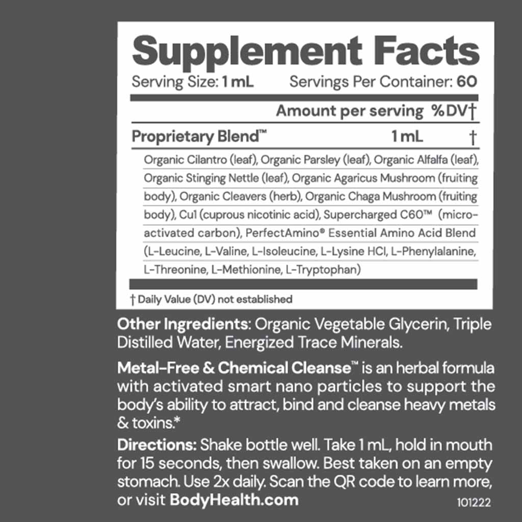 Metal Free & Chemical Cleanse 
(60 serv./2 fl.oz.)