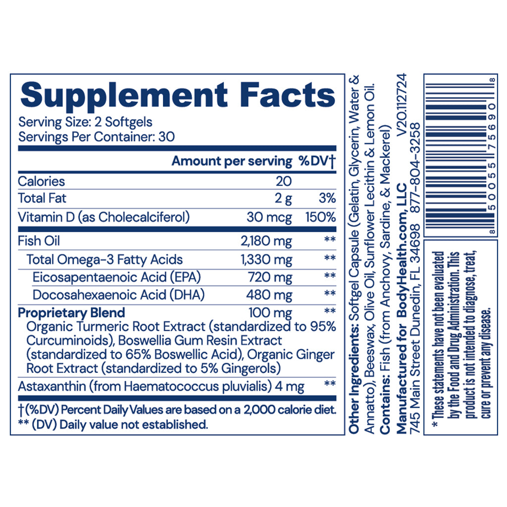 Omega-3 Health (Body Health)
(120 soft gels/60 serv.)