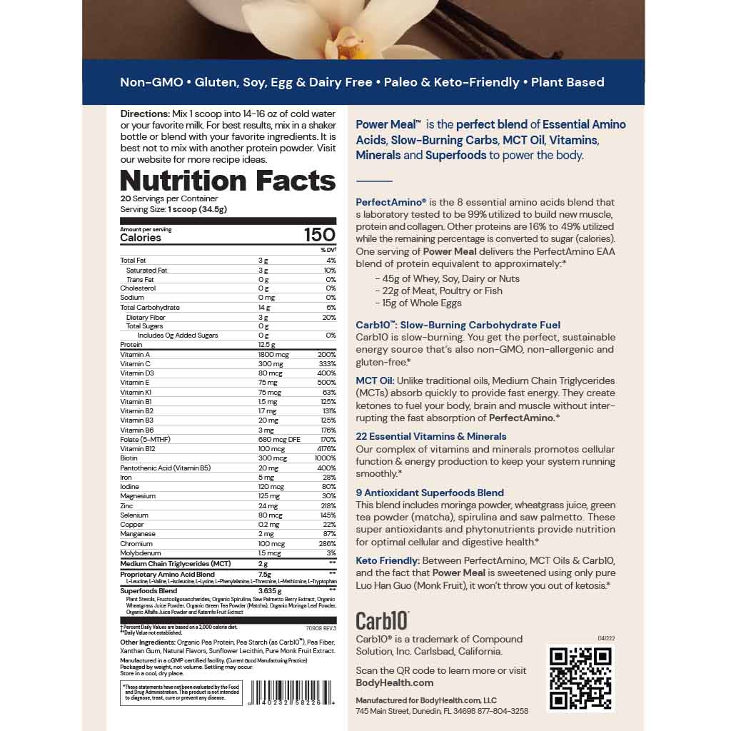 PerfectAmino Power Meal Vanilla