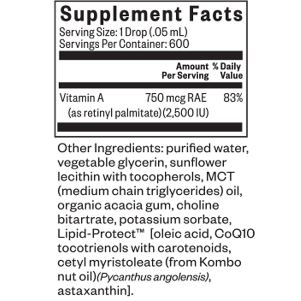 Vitamin A Drops 2500IU- Seeking Health