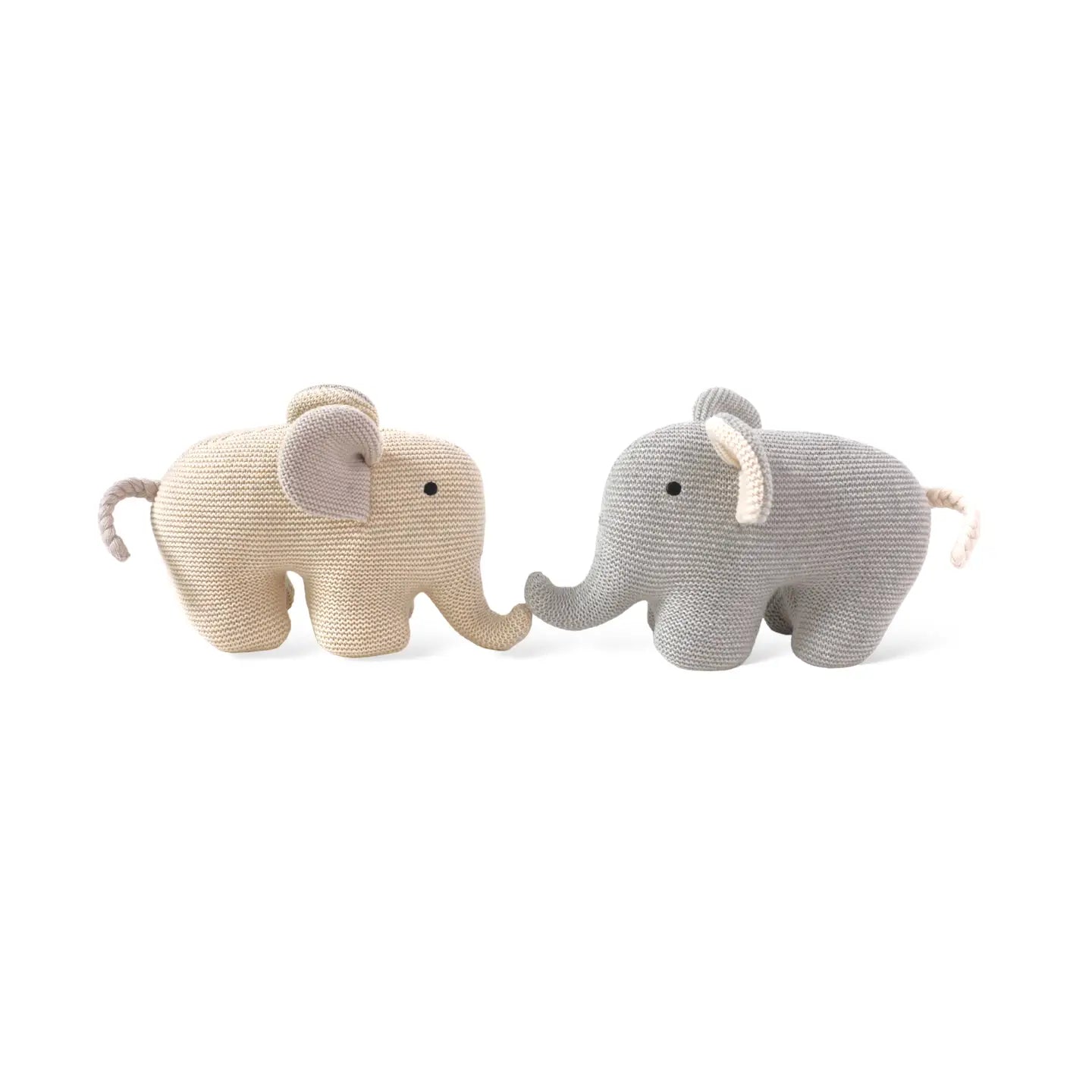 Elephant Knit Stuffed Animal Soft Baby Toy (Organic Cotton)