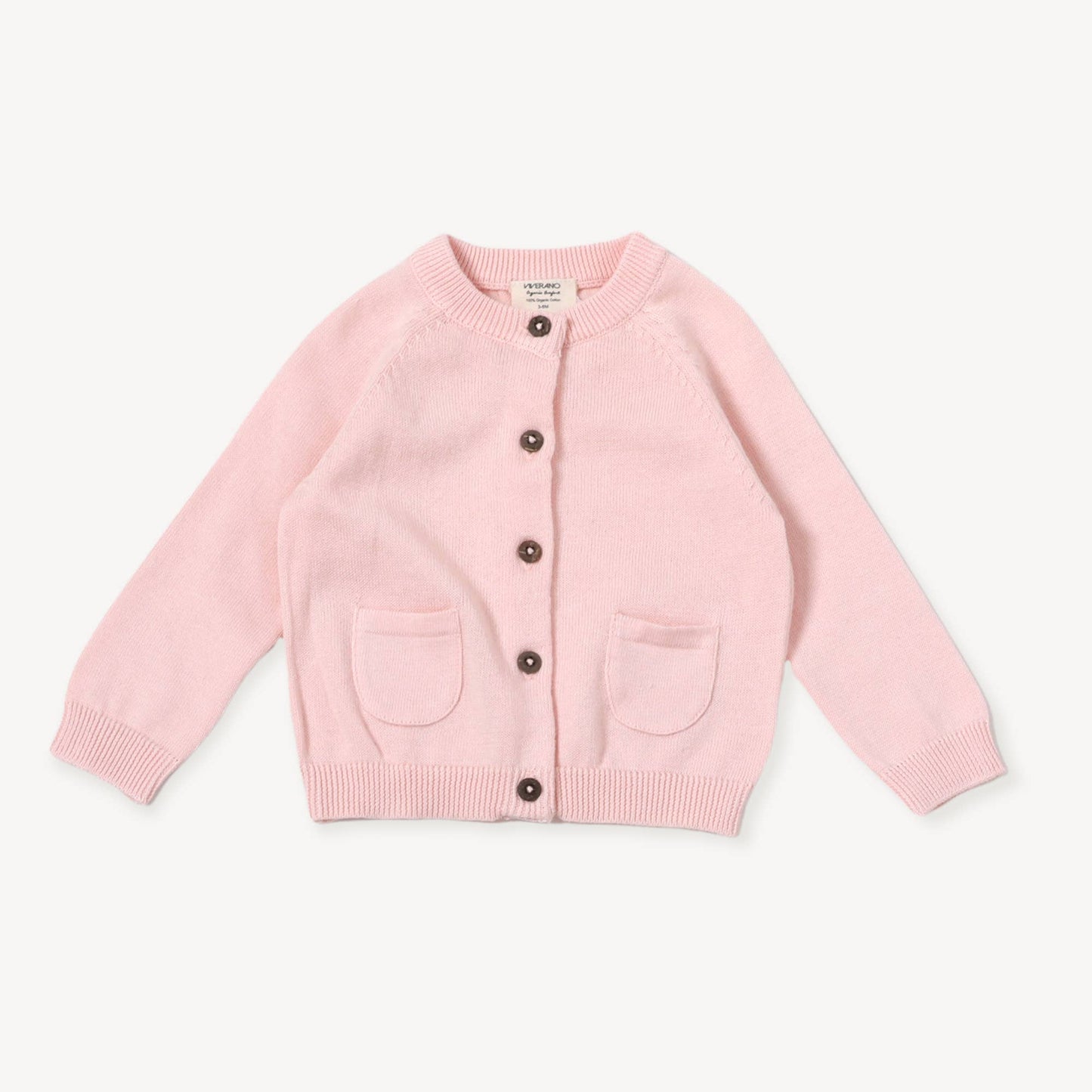 Milan Pastel Baby Button Cardigan Sweater (Organic Cotton)