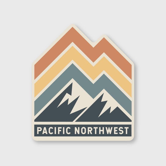 PNW Mountains Rising Sticker
