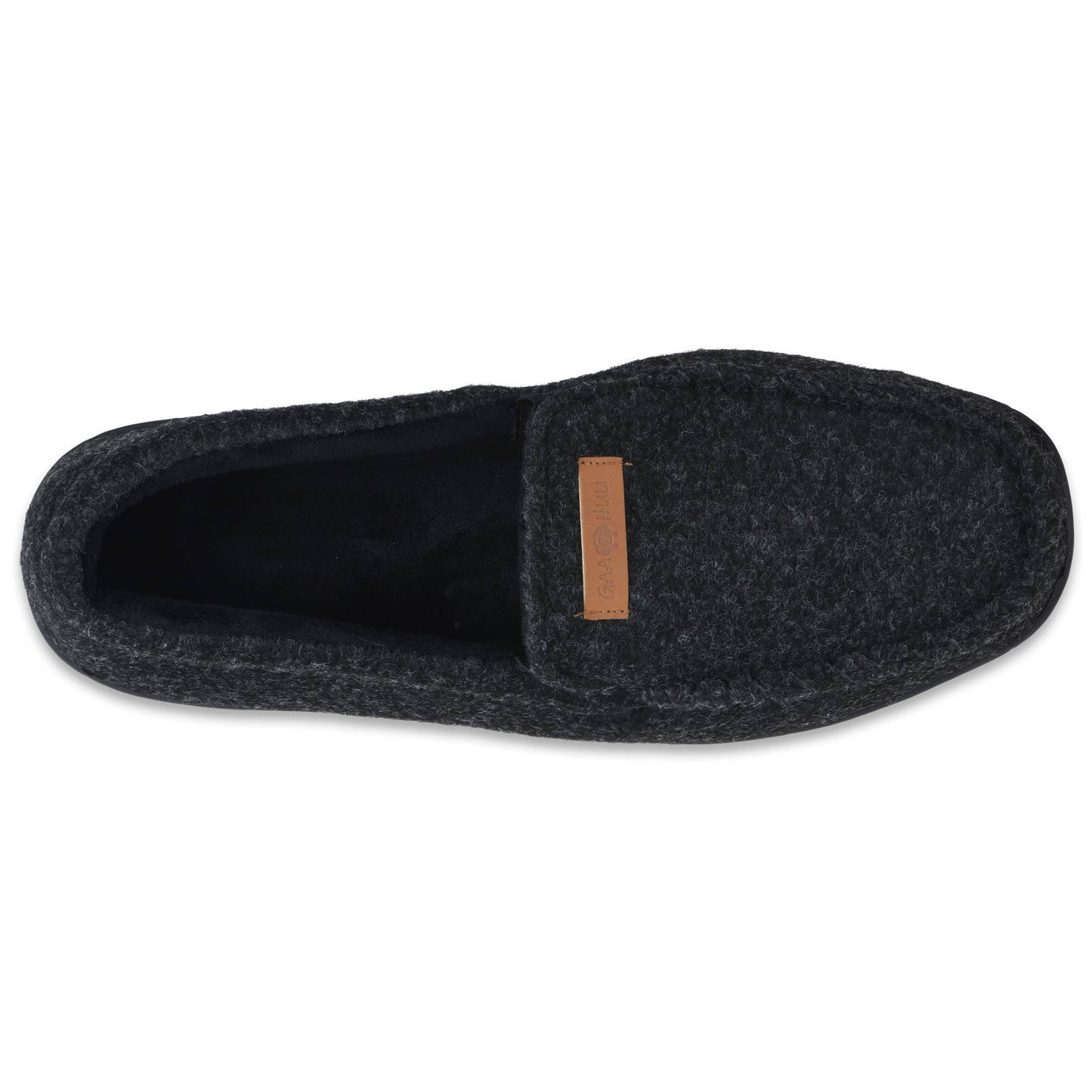 Mens faux wool mocassin slippers