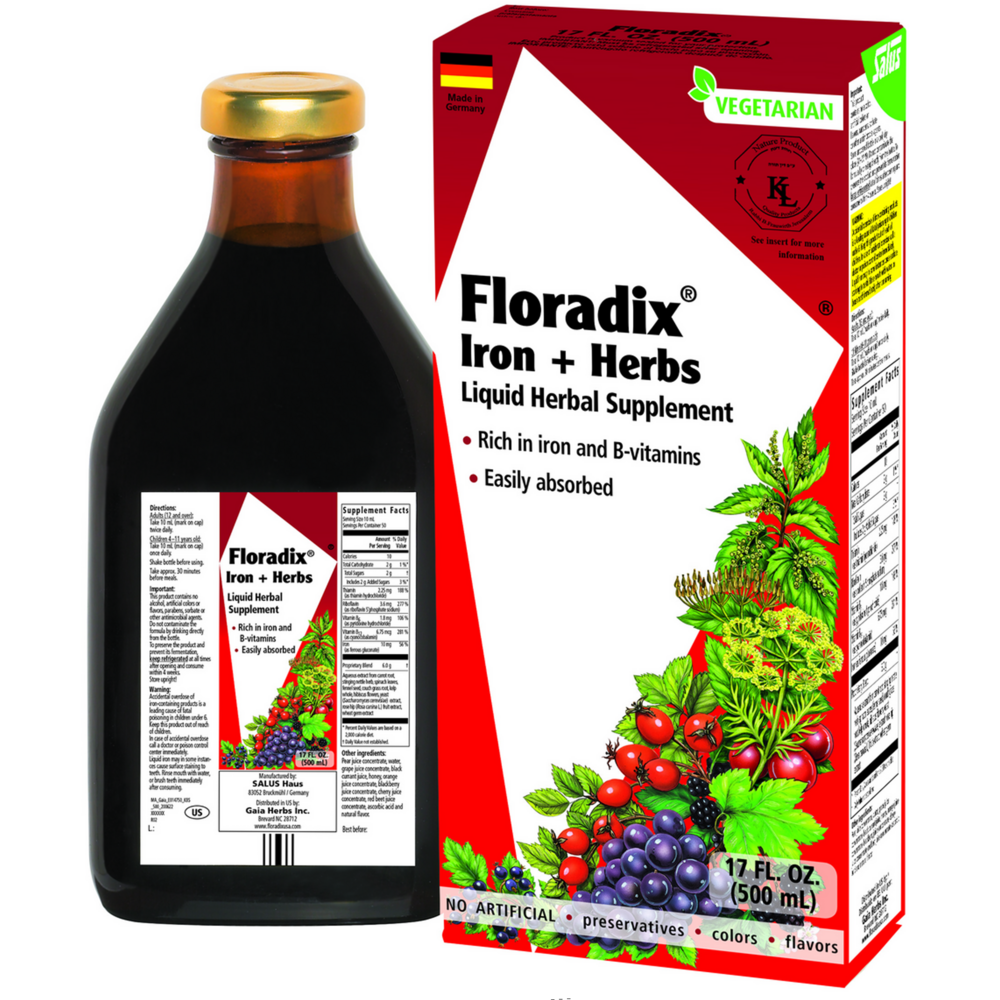 Floradix Iron + Herbs Liquid Herbal Supplement 8.5oz