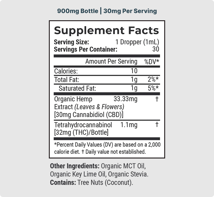 Joy Organics 900mg CBD oil- Fresh Lime