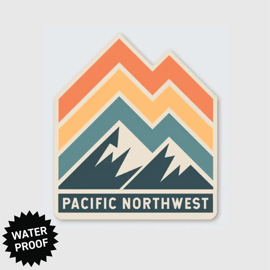 PNW Mountains Rising Sticker